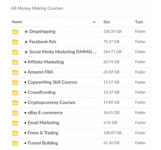 Money Making Course Full Collection - 4 TB  (2025)🚀